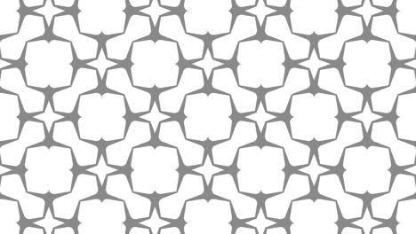 grafisch patroon in zwart-wit met stroboscopisch en hypnotisch effect, terwijl het in grootte toeneemt en vervolgens wordt verminderd.