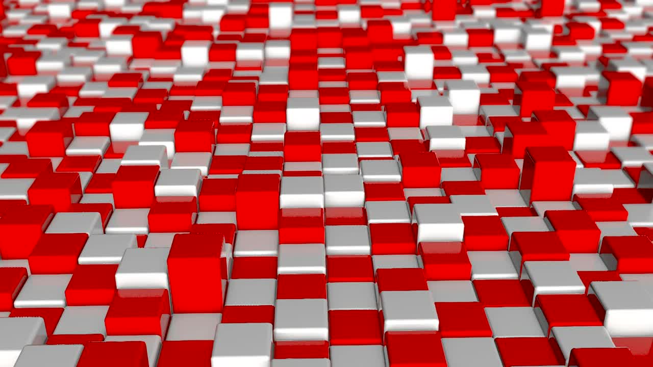 fondo abstracto con bloques de cuadrados rojos y blancos