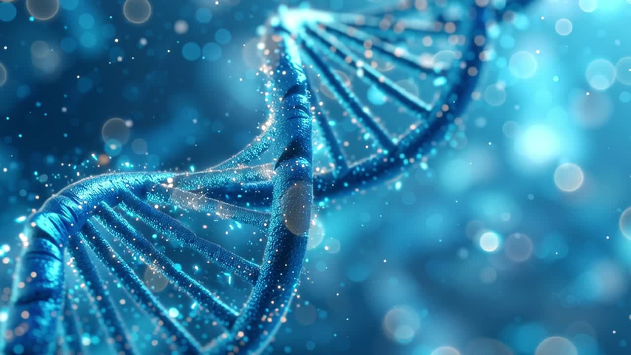 DNA molecule in a futuristic setting