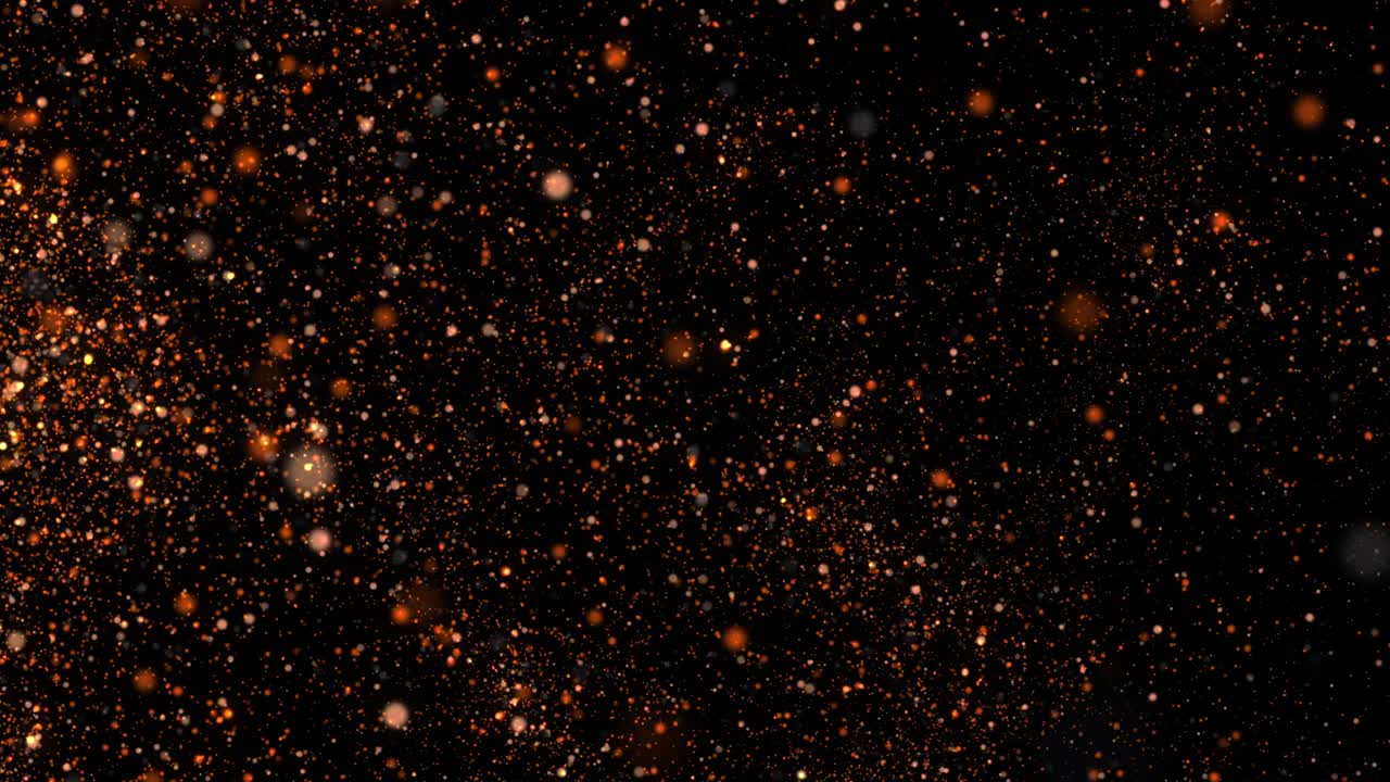 partículas de fuego sobre fondo negro