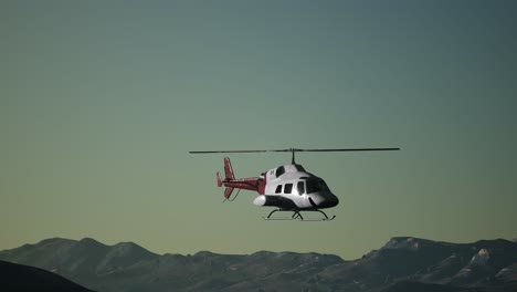 Extremer-Zeitlupenflughubschrauber-Und-Sonnenuntergangshimmel