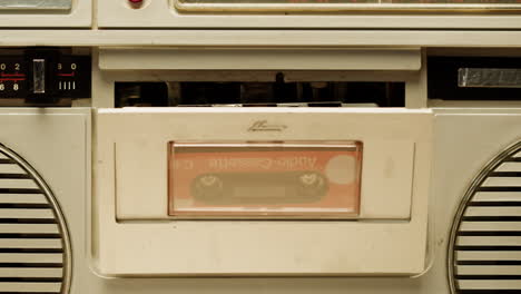 vintage cassette player with cassette tape