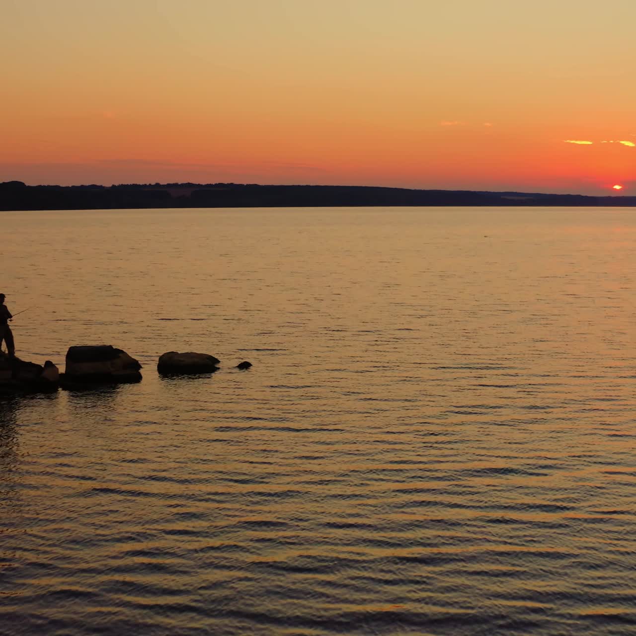Sunset river scenic landscape
