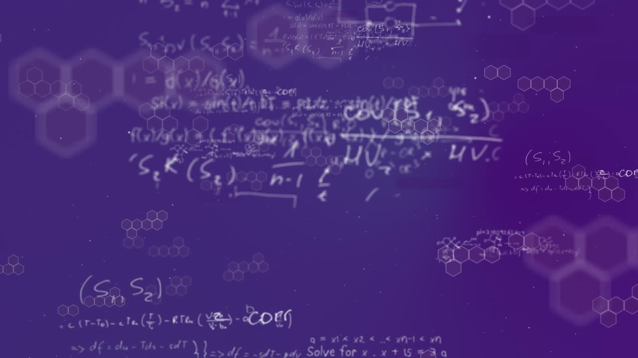 Animation of scientific formulae hand written coronavirus Covid 19 spreading