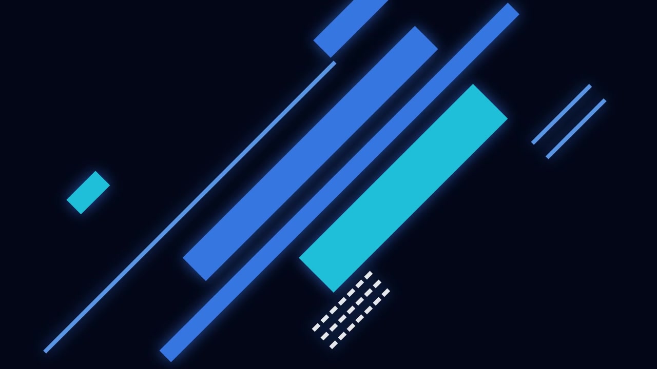 Abstract Motion Graphics with Glowing Blue Geometric Shapes
