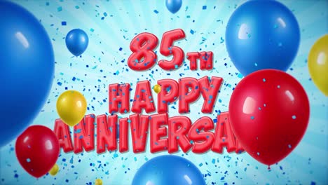 85th happy anniversary celebration graphic design