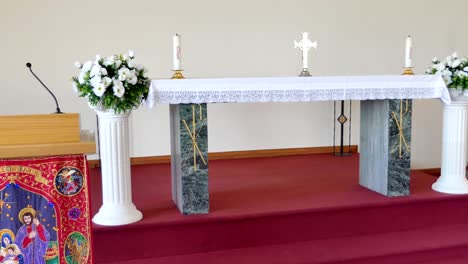 shot of flower and candle used for a funeral