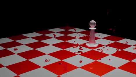 chess pieces on a checkered board