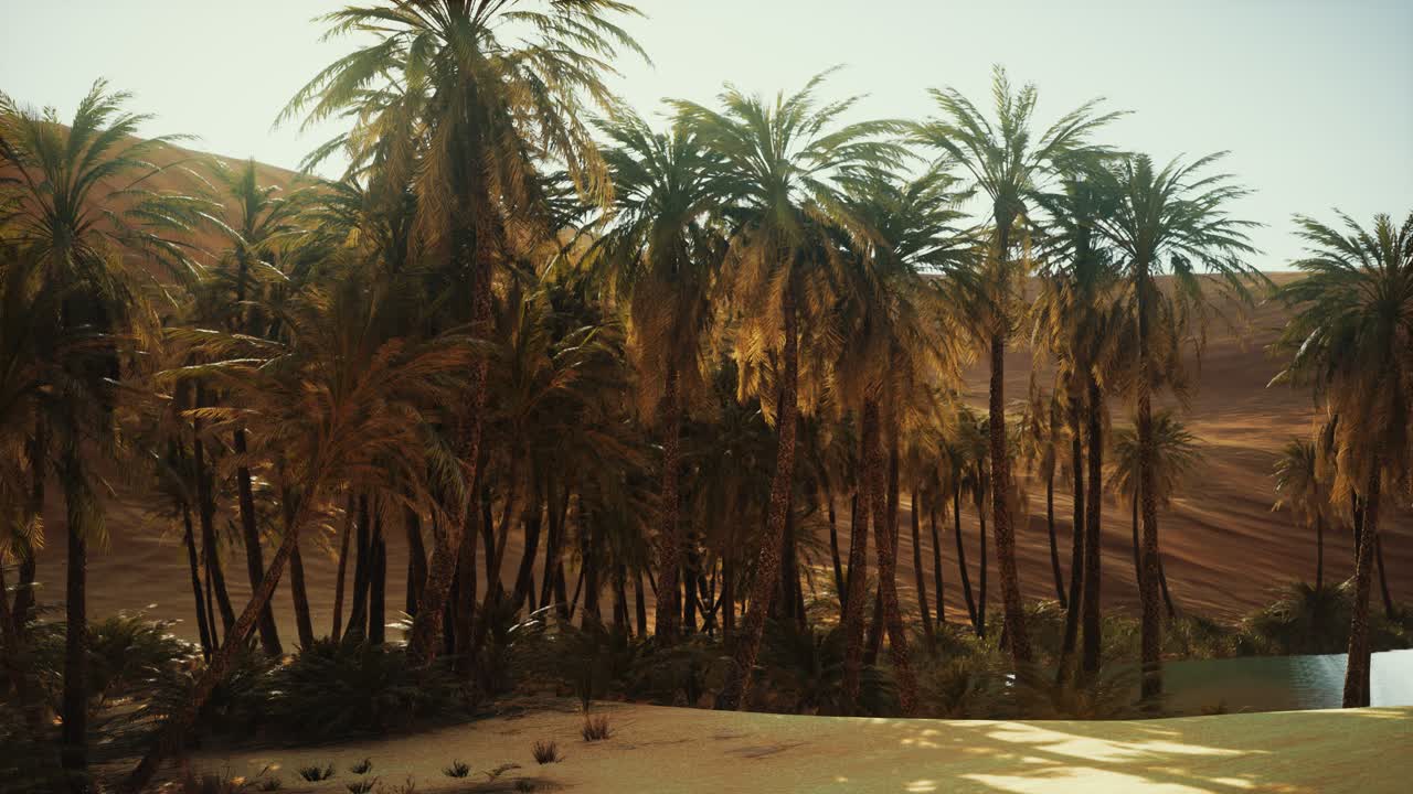 palm trees inside the dunes