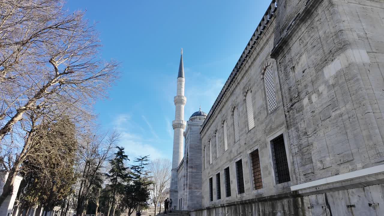 Exterior view of a mosque in Istanbul, Turkey