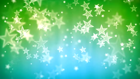 green glassy stars
