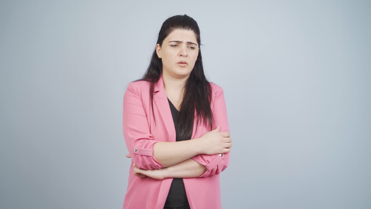 불안하고 두려운 사업가입니다.