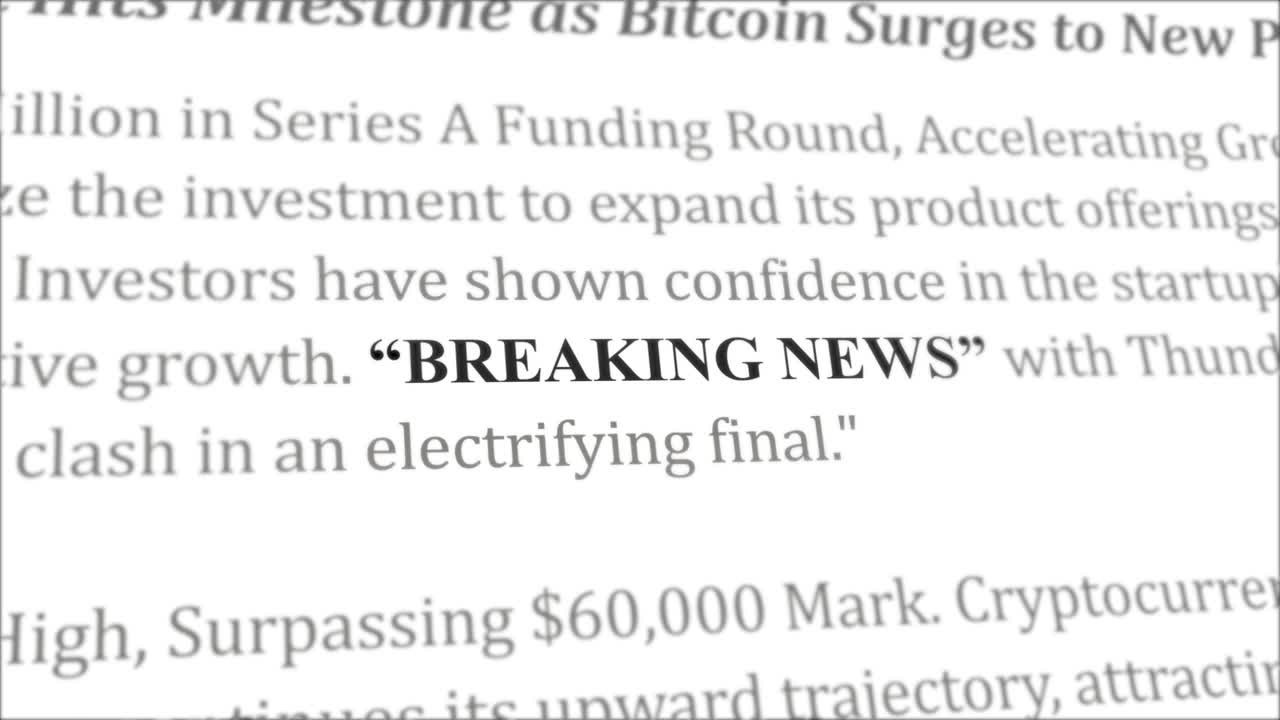 Breaking news news headline in different articles