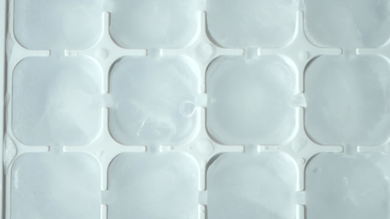 bandeja de cubo de hielo con cubos de hielo