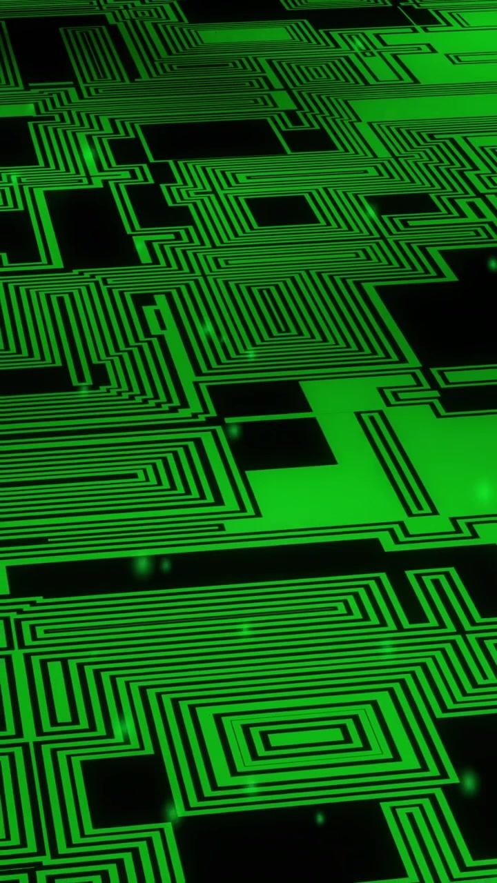 Animation of data processing over computer circuit board