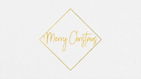 merry christmas with gold frame on white texture