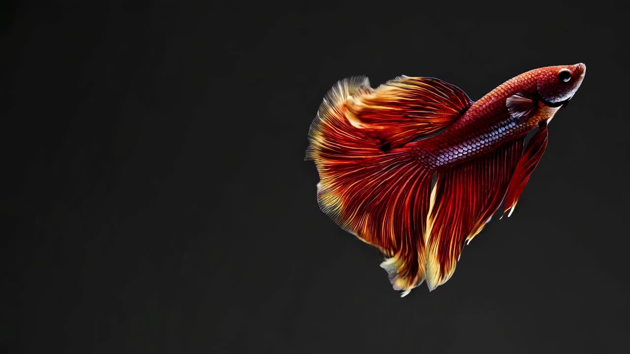 Red and Gold Betta Fish