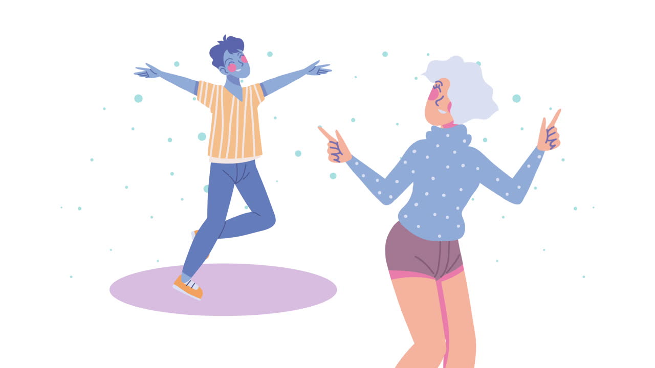 gente feliz bailando