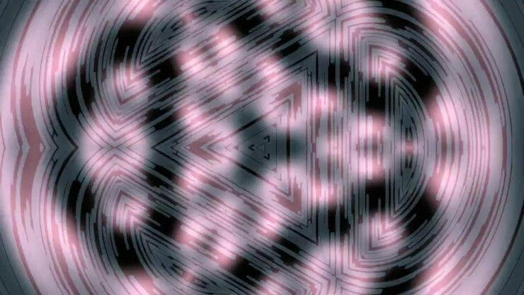 Dynamic Glowing Pink and Purple Kaleidoscope Pattern Loop