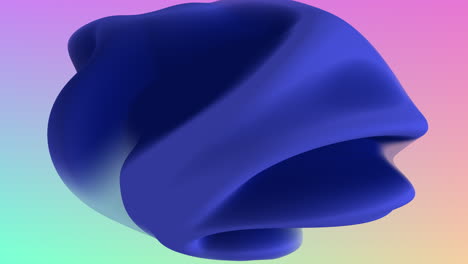 rainbow fantasy blue abstract geometric shape on gradient