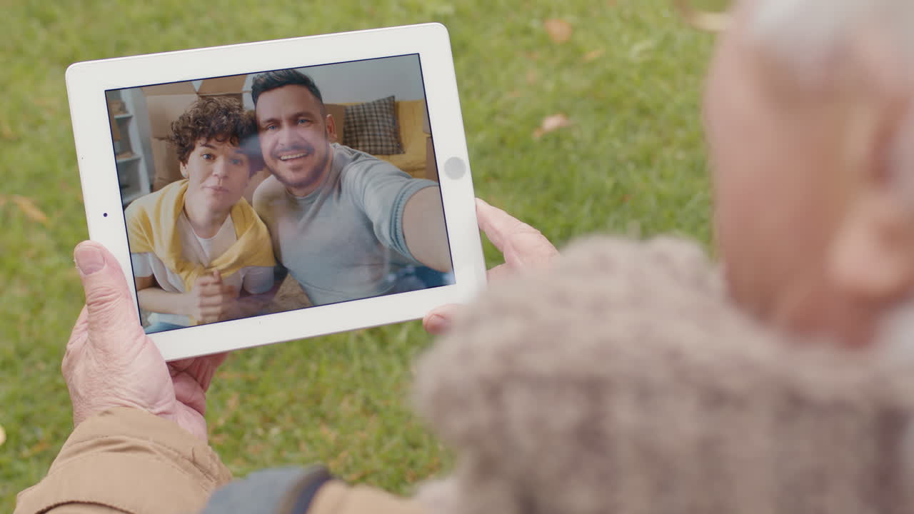 Grandfather on a Video Call