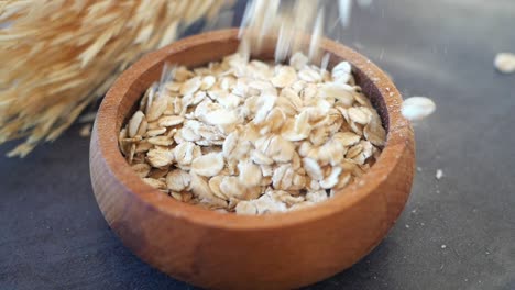 a bowl of rolled oats