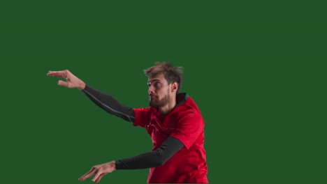 hombre jugando al voleibol