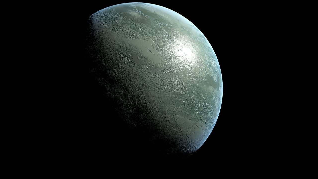 Planet Night to Day - Space and Sunrise - Cinematic Realistic Rotating Planet in Space