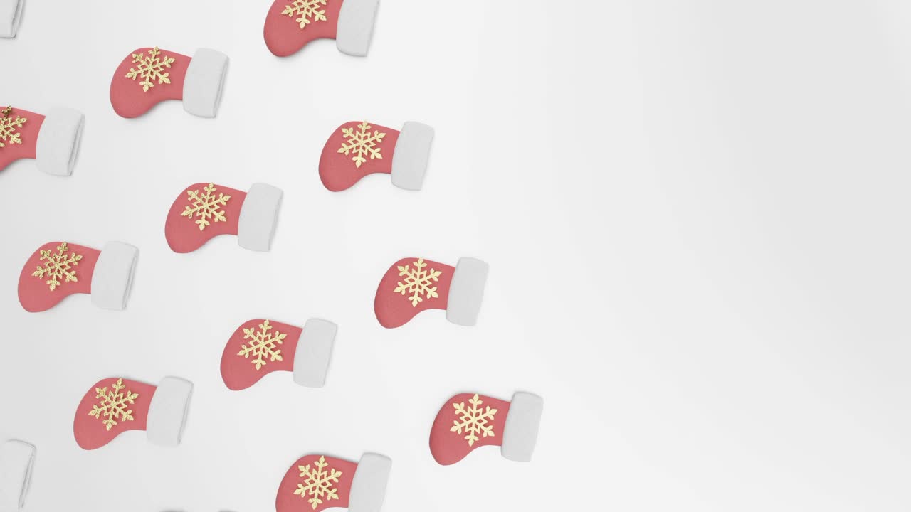 축제 스타킹: 화이트 크리스마스 flatlay 배경 세로