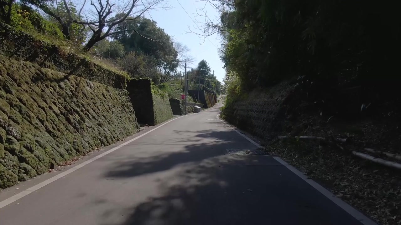 Strada giapponese vuota nel Giappone rurale