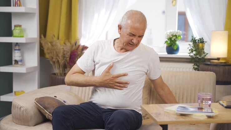 Chest tightness, heart problem.