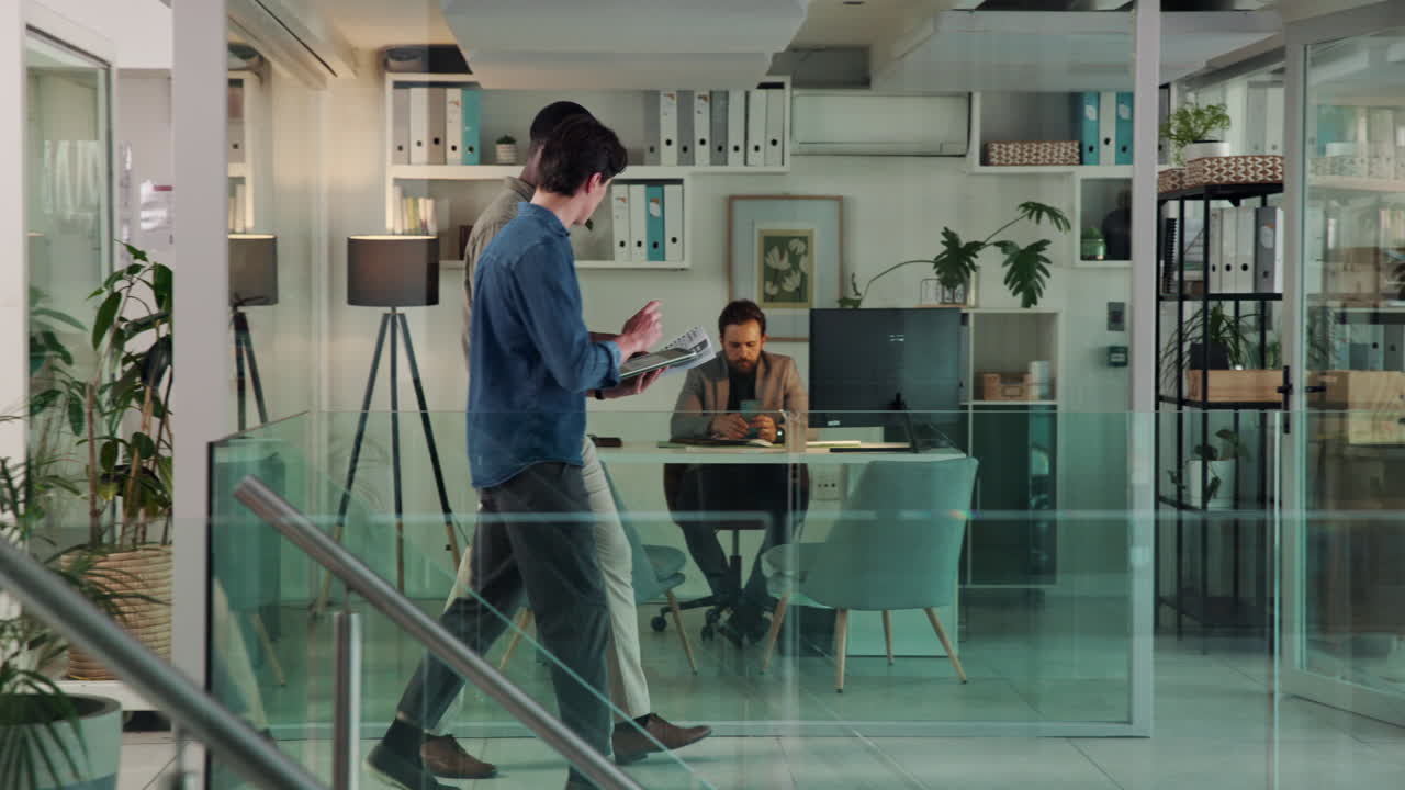 Businessmen in a modern office