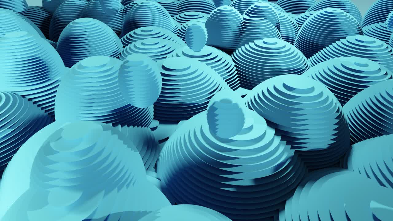 animación abstracta loopable 3d con un patrón de bola redonda azul