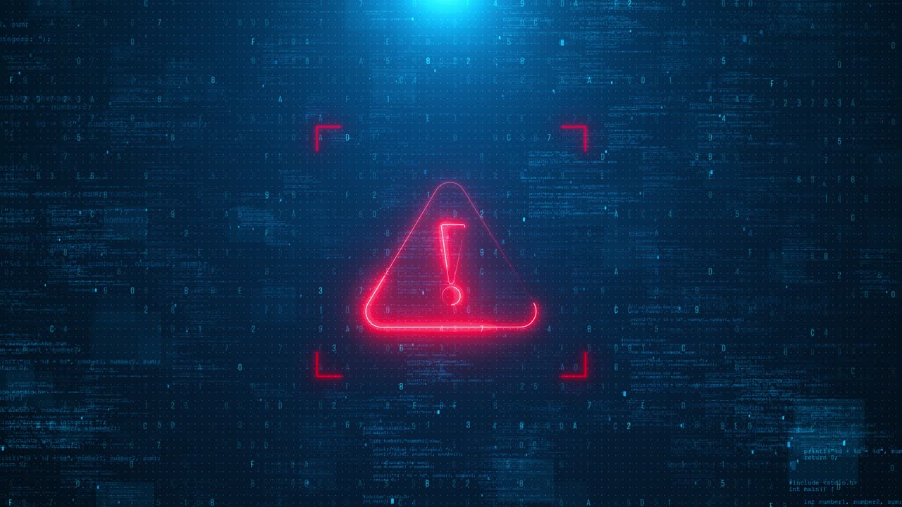 Computer hacking error message warning glitch text and noise effects alert of hacker attack system