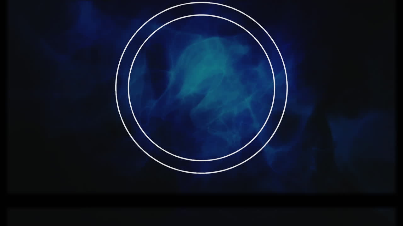 animación de un círculo sobre ondas azules sobre fondo oscuro