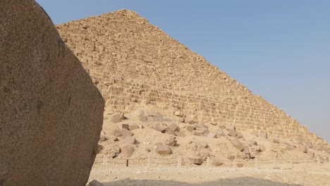 Looking-Up-From-Beside-Stone-Block-To-Pyramid-of-Menkaure