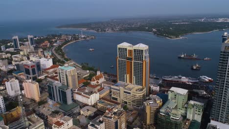 aerial view of the dar city, tanzania