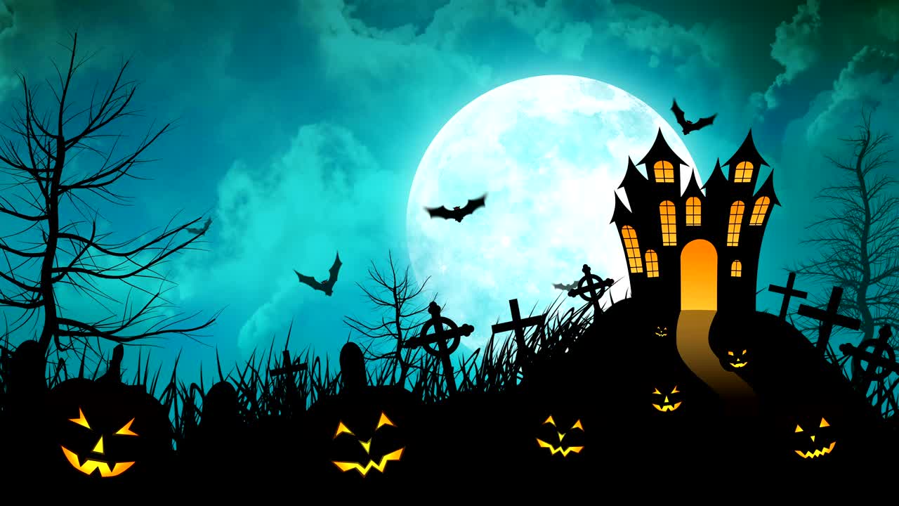 할로윈 유령의 성과 달