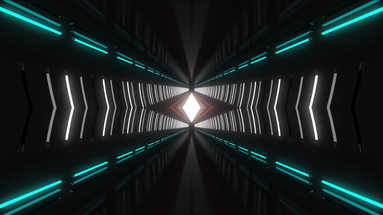 el túnel de neón futurista