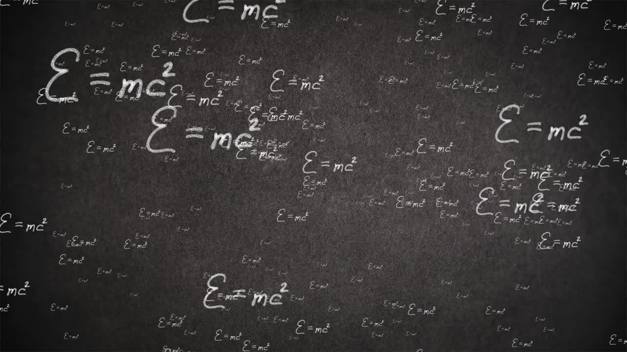 fórmula de vuelo de einstein sobre un fondo negro