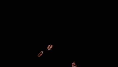 masses of freshly roasted coffee beans loop animation background smooth motion of arabica coffee