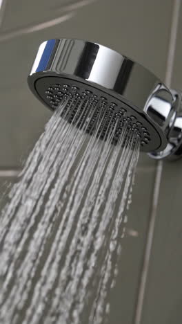 close-up of a modern showerhead