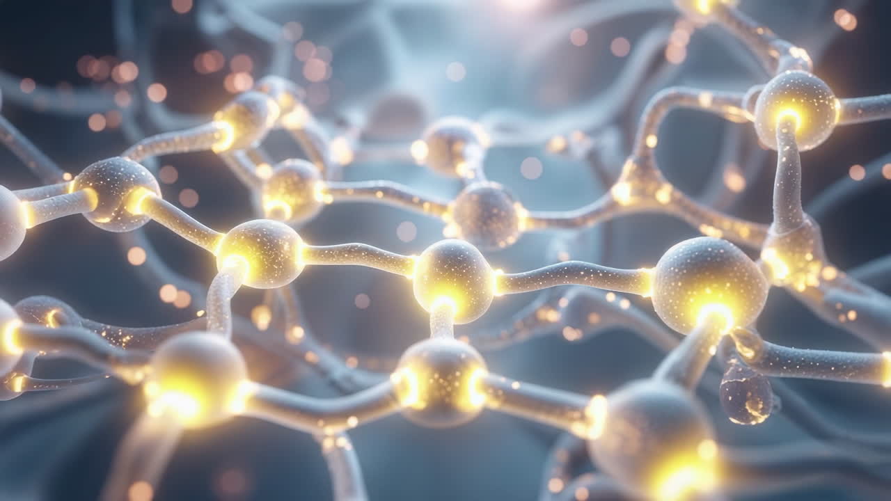 Abstract Representation of Interconnected Neural Network or Molecular Structure