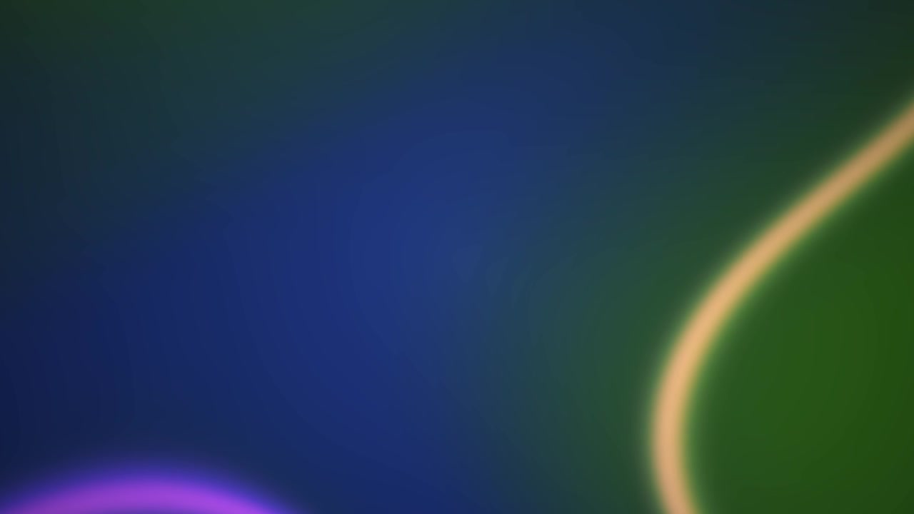 Abstract Background with Glowing Neon Waves in Blue and Green