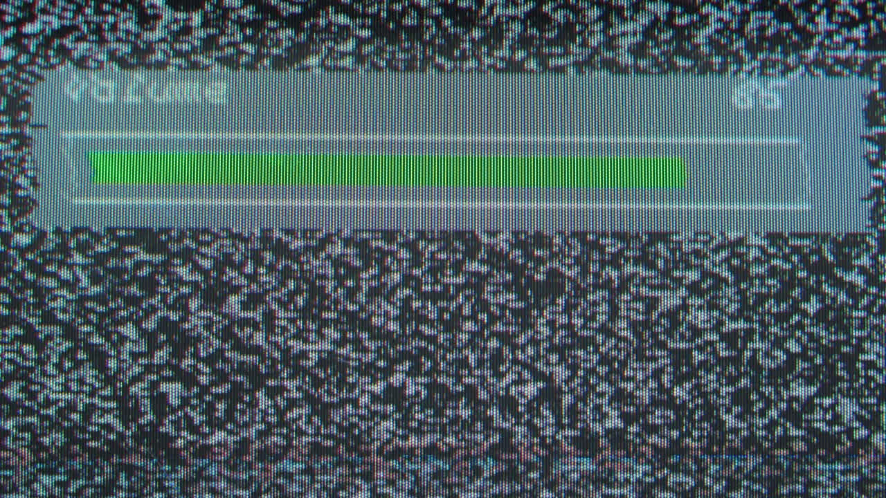 Old TV with Loading Progress Bar