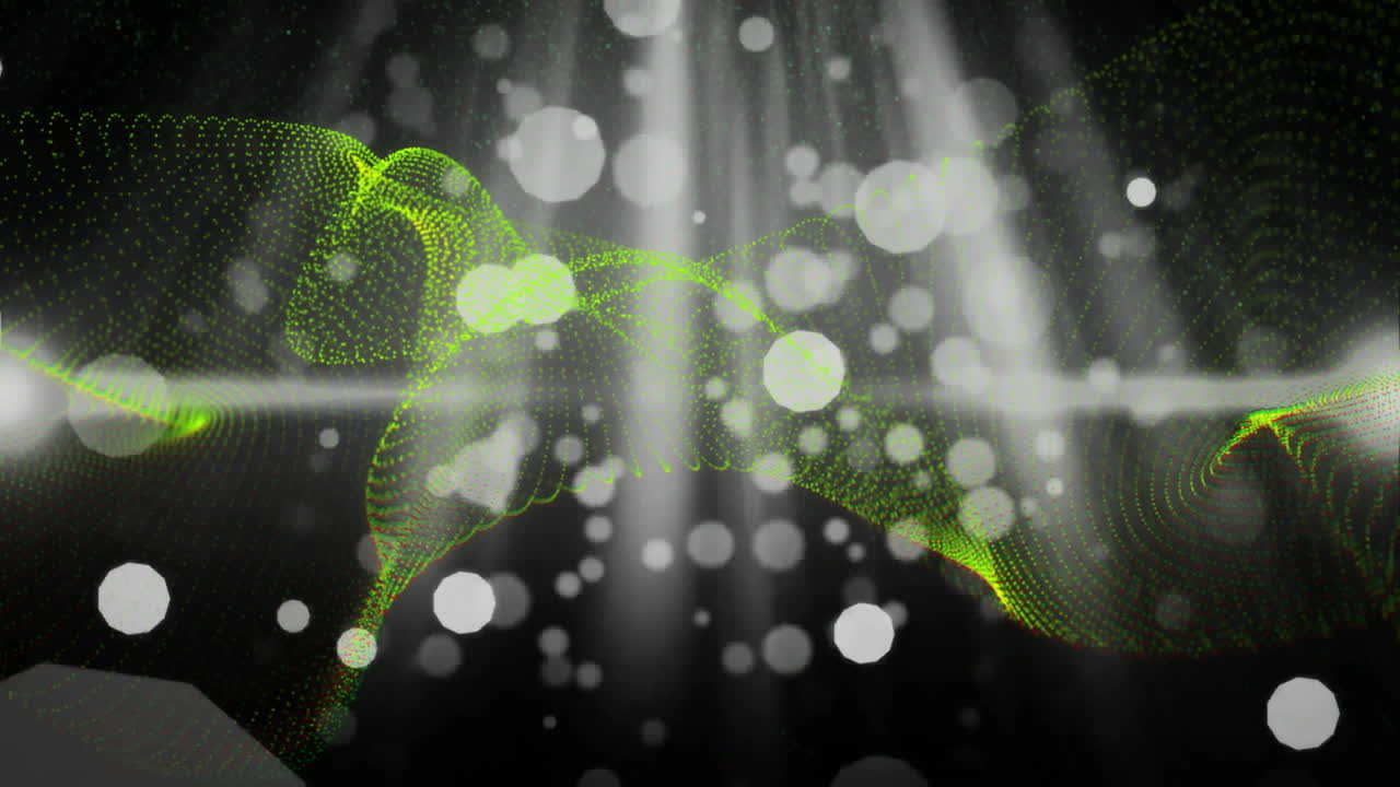 빛의 점 위에 연결의 mesh의 애니메이션