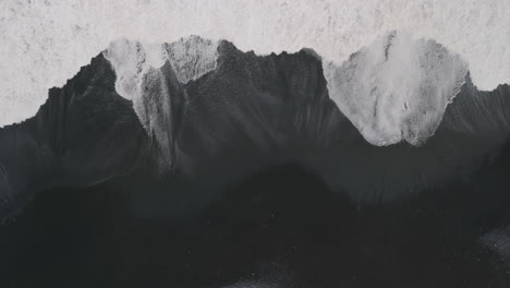 dramatic black sand beach waves