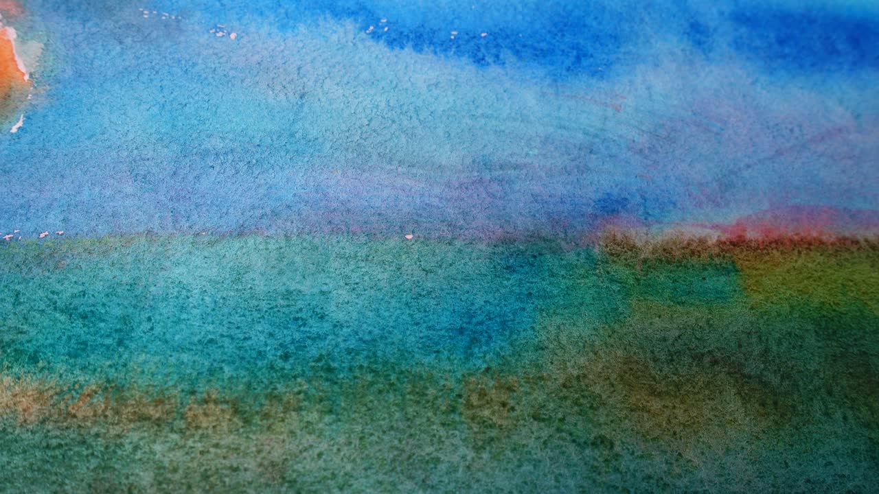Astrazione sulla natura, un acquerello. Scatto del disegno