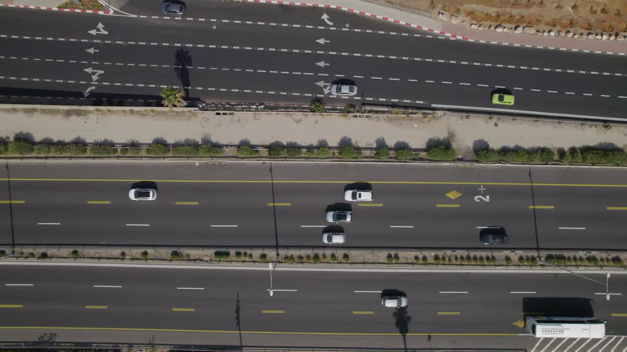 이스라엘-udh 도로의 하향식 조감도