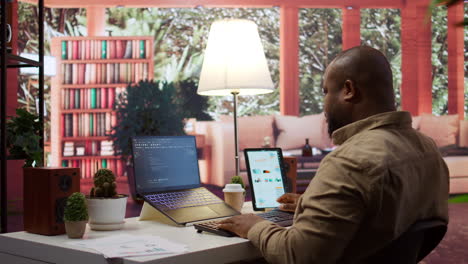 Professional-IT-engineer-at-his-desk-working-on-AI-coding-and-deep-learning